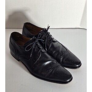 Magnanni Sergio Wingtip Oxford Dress Shoes 13974 11.5M Black Calfskin Leather